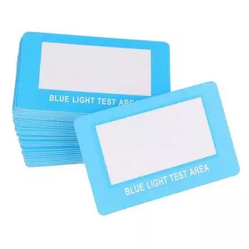100 шт. Тестовая карта против синего света, тестовые очки, аксессуары для УФ-теста, карта обнаружения синего света, генератор карт и температурных карт