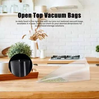 100 шт. текстурированных вакуумных пакетов, не содержащих BPA, термостойких, экологически чистых, пригодных для заморозки пищевых продуктов, герметичных пакетов S