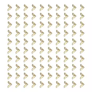 100 шт. уголки для фотографий блокнот фотоальбом оловянный металлический желтый уголок протектор декоративный маленький