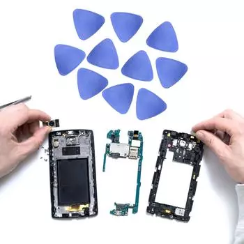 100 шт. Универсальный треугольный пластиковый инструмент для вскрытия экрана мобильного телефона ноутбука планшета синие медиаторы для гитары