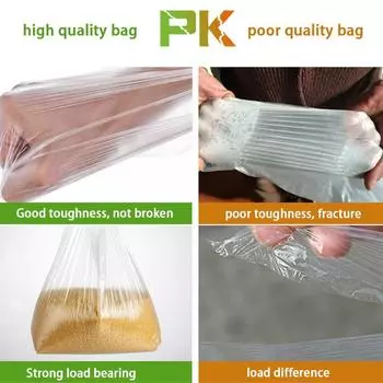 100 шт./упак., 3 размера, сумки для переноски, белый подарочный пакет, розничный супермаркет, продуктовый магазин, пластиковые пакеты с ручкой, упаковка для пищевых продуктов 20X31cm