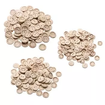 100 шт./упак., деревянные пуговицы натурального цвета, пуговицы ручной работы с буквами «любовь», аксессуары для шитья для скрапбукинга 1.5CM