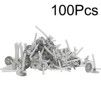 100 шт./упак. фитилей для чайных свечей, аксессуары для изготовления свечей своими руками, инструменты для изготовления свечей с низким дымом, плетеный хлопковый сердечник