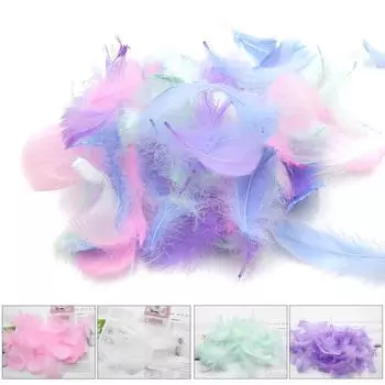 100 шт./упак. красочные перья подарочный декор упаковочный материал коробка Diy Craft Декор для свадьбы, дня рождения зелёный