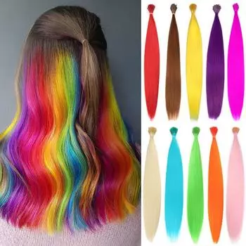 100 шт./упак. синтетические волосы I-тип накладные волосы накладные волосы женские