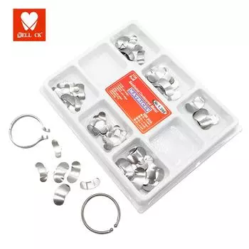 100 шт./упак., стоматологическая матрица, секционные контурные металлические матрицы, кольца, стоматологическая матрица Matrix Sectional