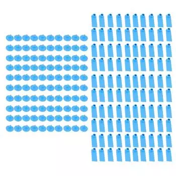 100 шт. ушных бирок, профессиональных пустых ушных бирок для скота, свиней, коров, крупного рогатого скота, овец, синего цвета