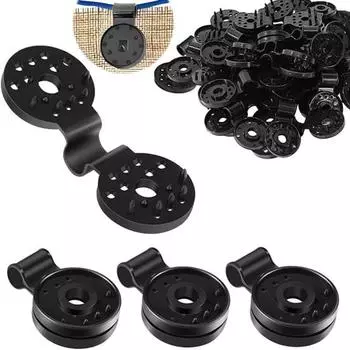 100 шт., устойчивый к высоким температурам зажим для затеняющей сетки, антивозрастной пластиковый зажим для тента для заднего двора и теплицы, крепежный зажим чёрный