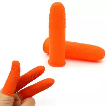 100 шт. утолщенные защитные перчатки для ногтей из натурального каучука для детских кроваток S белый