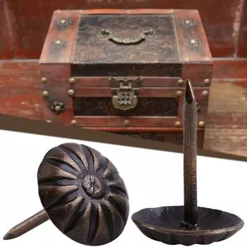 100 шт. Винтажные гвозди для обивки, многофункциональные винтажные гвозди для мебели, набор для дивана, стула CHINA