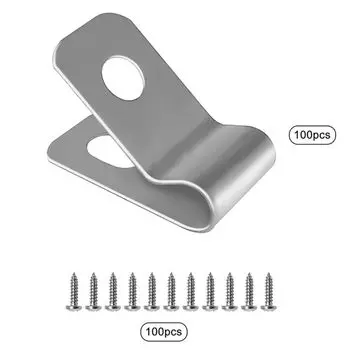 100 шт. Высокопрочные зажимные металлические проволочные зажимы Антикоррозийный зажим для проволоки забора Семья 100 set