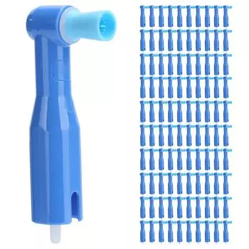 100 шт. в коробке одноразовые стоматологические полировщики зубов отбеливание полости рта полирующие аксессуары синий (Жесткий синий