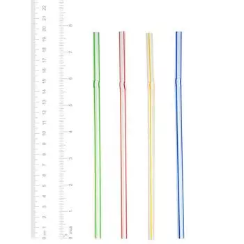 100 шт. в упаковке 7,75 дюймов, гибкие пластиковые одноразовые питьевые трубочки, случайный цвет