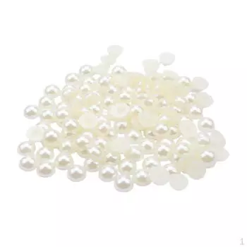 100 шт. в упаковке полукруглый жемчуг с плоской обратной стороной, 3 украшения для ногтей