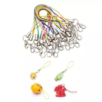 100 шт. в упаковке, самодельный ремешок для телефона из полиэстера, карабин для запястья, подходящий для MP4-плееров, проекты «сделай сам» белый