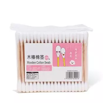 100 шт. ватных палочек с двойной головкой