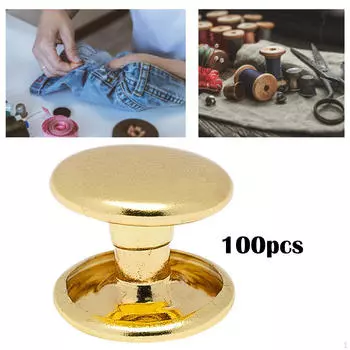 100 шт., винтовые заклепки, гвозди, пуговицы для кошелька, сумки, застежки, сделай сам, швейная застежка для рукоделия 6x4mm