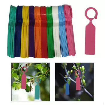 100 шт., висячие растения, бирки, питомник, сад, кольцо, этикетка, теплица, бонсай, воротник, водонепроницаемый