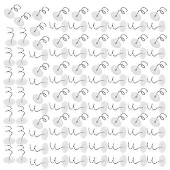 100 шт. витой штифт из нержавеющей стали прозрачный ABS противоскользящий диван фиксированный спиральный гвоздь(Спирально-скрученный