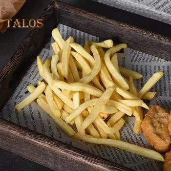 100 шт., вкладыш для лотка, пищевой, экономичный, 2 цвета, практичная газетная бумага, дизайн, жиронепроницаемая бумага, кухонные гаджеты 22cm коричневый