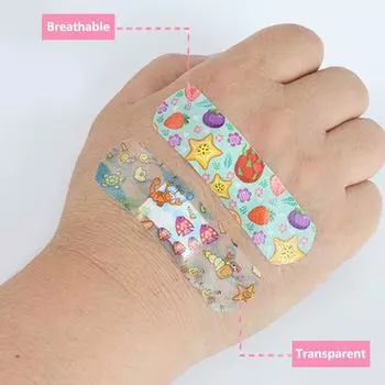 100 шт. водонепроницаемые милые мультяшные пластыри для гемостаза клейкие повязки Первая помощь