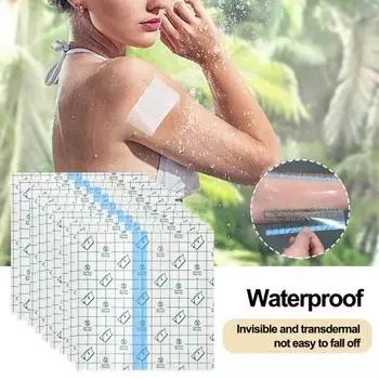 100 шт. водонепроницаемые наклейки на пупок, мягкие, удобные, невидимые, трансдермальные, для надежного и долговечного ношения 10x12cm