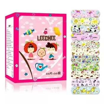 100 шт. водонепроницаемый дышащий милый мультяшный пластырь гемостаз пластыри чрезвычайная помощь первая помощь