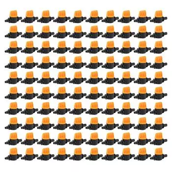 100 шт. водопроводных клапанов ПВХ 4/7 4 м трубный штуцерный клапан мини-клапан для полива и запотевания для сада