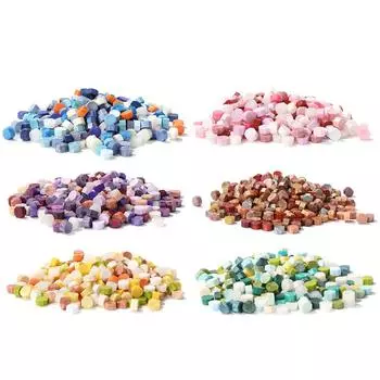 100 шт. восьмиугольные сургучные бусины, конверт, печать, штамп, восковая таблетка, таблетка, ремесло Pink