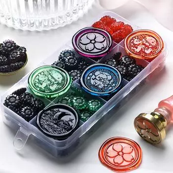 100 шт воск DIY конверт письмо свадебное приглашение ретро подсолнух восковая печать красочные восковые бусины скрапбукинг запечатывание штамп