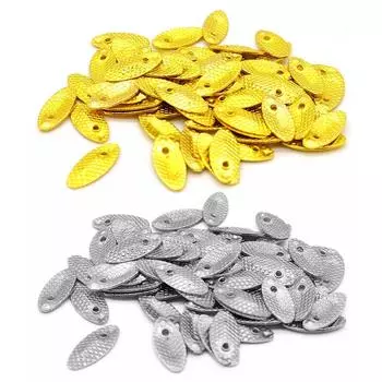 100 шт. вращающиеся блесны блесны блесны металлические рыболовные приманки семена дыни спиннинг приманка для жестких приманок черви Silver