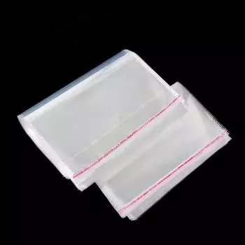 100 шт. высокая прозрачность OPP толщиной 0,05 мм самоклеящаяся самоклеящаяся маска для книги с пластиковым уплотнением упаковочные пакеты 8x12cm