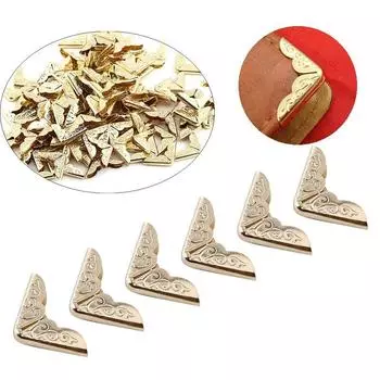 100 шт. высококачественные желтые металлические защитные уголки в стиле ретро для альбомов