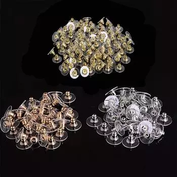 100 шт., заглушки для сережек из сплава, заглушки для сережек-гвоздиков, заглушки для изготовления ювелирных изделий своими руками, аксессуары для изготовления