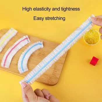 100 шт. Защитные крышки для пищевых продуктов, легкие, удобные, многоразовые, универсальные, для кухни, крышки для мисок 100pcs