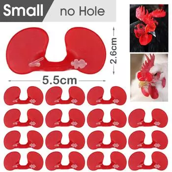 100 шт. Защитные очки от клевания кур, бесконтактные гляделки для защиты глаз домашней птицы Small-No Hole