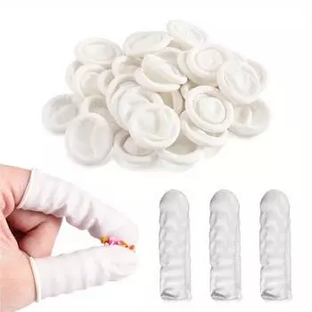 100 шт. Защитные перчатки из натурального каучука для пальцев, одноразовые латексные напальчники для инструментов для изготовления форм из эпоксидной смолы своими руками 100Pcs