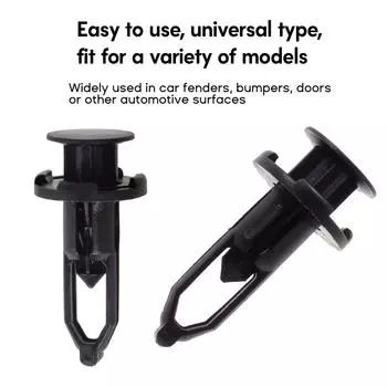 100 шт., зажим для автомобильного бампера, задняя крышка, подкрылок, нажимной фиксатор, заклепка, сменные аксессуары для автомобиля
