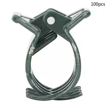 100 шт., зажим для садовых растений, пластиковые опоры для растений, крепежные зажимы, зажим для стеблей цветов орхидеи