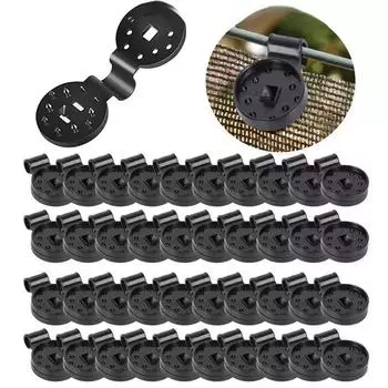 100 шт. Зажим для затеняющей ткани, зажим для фиксации затеняющей ткани в теплице, зажим для сетки для затенения забора, аксессуары для палатки для кемпинга 5 PCS чёрный