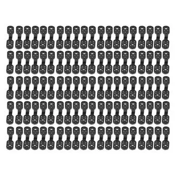 100 шт. зажимов для ткани для навеса, черные овальные, ABS, простые в использовании зажимы для крепления сетки от солнца для защиты от птиц