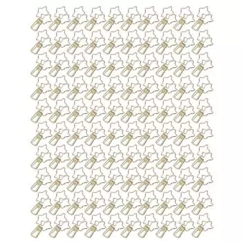 100 шт. зажимов-звездочек с выемкой в мультяшном стиле, прочные, крепкие, маленькие скрепки для бумаги