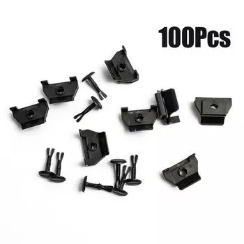 100 шт. зажимы для бампера черные для Toyota 53879-58010
