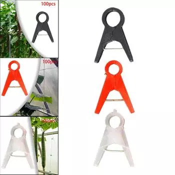 100 шт. зажимы для поддержки садовых растений, вертикальные зажимы для вьющихся растений, овощей, огурцов, виноградной лозы, теплицы красный