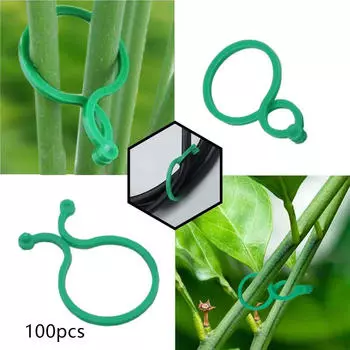 100 шт. Зажимы для растений, фиксирующие зажимы, многоразовые устройства, универсальное использование в саду Small