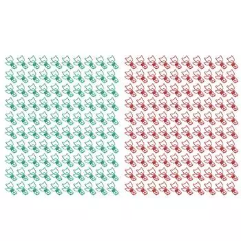 100 шт. зажимы для котят милые животные стиль крепкие зажимные полые зажимы для кошек для заметок Green