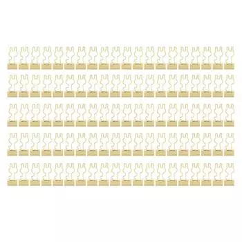 100 шт. зажимы-кролики с золотой милой ручкой металлические многофункциональные маленькие зажимы для документов