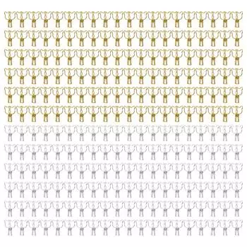 100 шт. Зажимы полые мультяшные медведи с длинным хвостом металлические зажимы для документов билеты сертификаты Gold