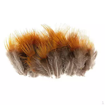 100 шт. желтые перья для ювелирного декора, головные уборы, рукоделие, 5-8 см