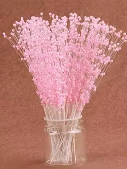 100 шт. жемчужные цветочные стебли, нитки жемчуга, палочки 4 мм, свадебный жемчуг, свадебный букет, украшения для вечеринки, цветочные нити из бусин для декора стола для свадебной вечеринки розовый